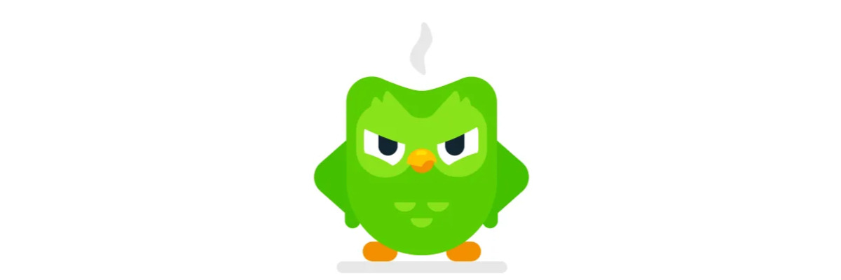 Very Angry Duolingo Owl Logo
